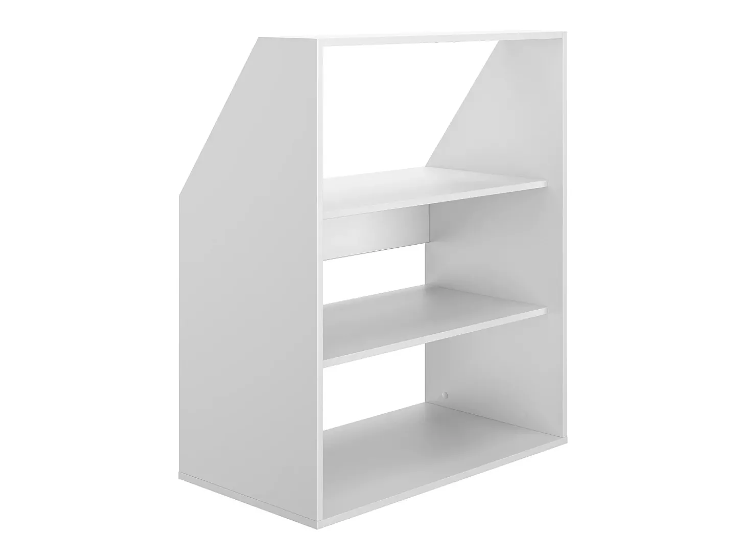 Móvel com inclinação com 2 prateleiras branco - ADEZIO