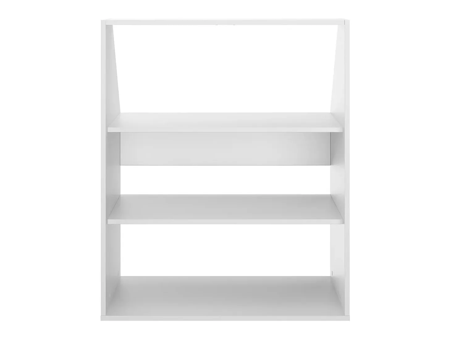 Móvel com inclinação com 2 prateleiras branco - ADEZIO