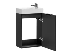 Móvel com lavatório 1 porta Adriel preto mate