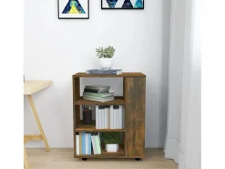 Móvel com rodas 60x35x75 cm derivados madeira carvalho fumado
