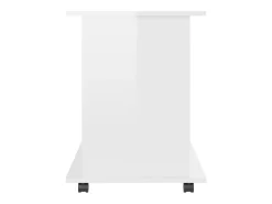 Móvel com rodas 60x45x60 cm derivados madeira branco brilhante