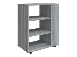 Móvel com rodas 60x35x75 cm derivados de madeira sonoma cinza