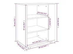 Móvel com rodas 60x35x75 cm derivados de madeira sonoma cinza