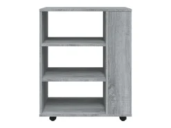 Móvel com rodas 60x35x75 cm derivados de madeira sonoma cinza