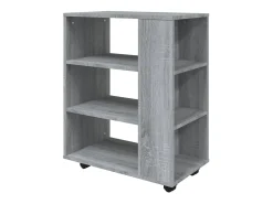 Móvel com rodas 60x35x75 cm derivados de madeira sonoma cinza