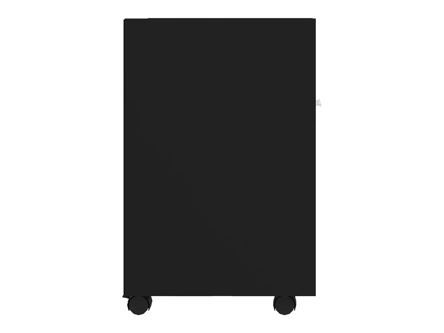 Móvel de apoio com rodas 33x38x60 cm contraplacado preto