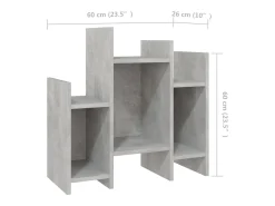 Móvel de apoio 60x26x60cm derivados de madeira cinzento cimento