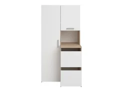 Móvel de arrumação para casa de banho com 3 armários e uma coluna C92 x A184 cm - ERKANO