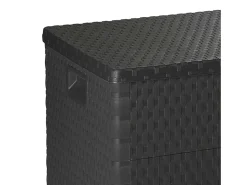 Móvel de arrumação para jardim 120x56x63 cm vime PE antracite
