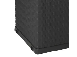 Móvel de arrumação para jardim 120x56x63 cm vime PE antracite
