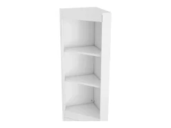 Móvel de banheiro 49,5×35×170 cm - 3 compartimentos abertos - 2 portas resistentes à umidade - prateleiras ajustáveis - branco
