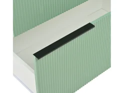 Móvel de banheiro - com lavatório de cerâmica - com 2 gavetas - verde + branco​ (torneira não incluída)