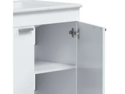 Móvel de banheiro Atenea com 2 portas sanfonadas, branco, 80 cm