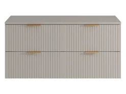 Móvel de banheiro com cuba de apoio, bege, 120 cm de largura, ZEVARA
