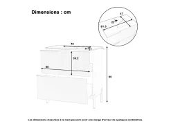 Móvel de banheiro com pia de cerâmica - 81,5 x 47 x 90 cm - com 2 gavetas - MDF - verde