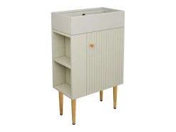 Móvel de banheiro com pia - 55 x 31 x 91,5 cm - com 2 gavetas - MDF - branco