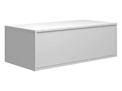 Móvel de banheiro suspenso branco, 94 cm de largura x 32 cm de altura, TEANA