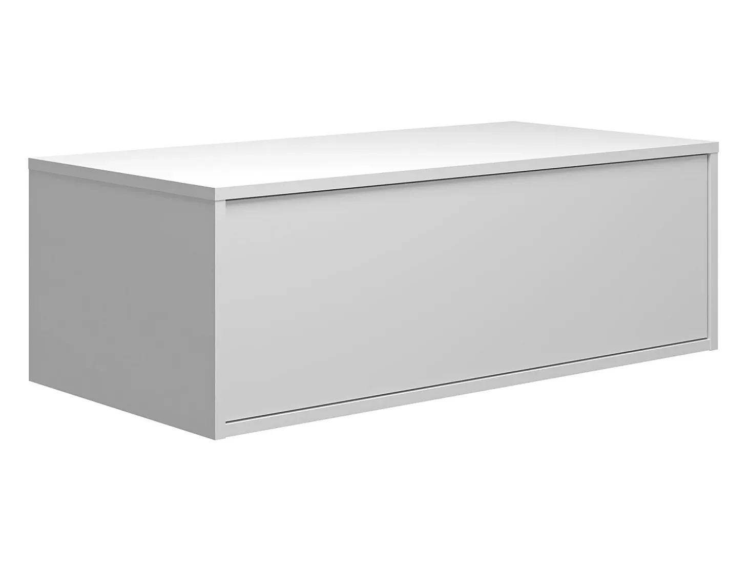 Móvel de banheiro suspenso branco, 94 cm de largura x 32 cm de altura, TEANA