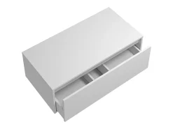 Móvel de banheiro suspenso branco, 94 cm de largura x 32 cm de altura, TEANA
