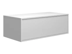 Móvel de banheiro suspenso com cuba única, branco, 2 gavetas, 94 cm, TEANA