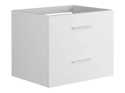 Móvel de banheiro suspenso KAYLA com cuba única e coluna, branco, 60 cm