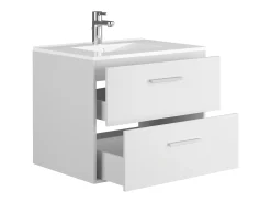 Móvel de banheiro suspenso com cuba única, branco, 60 cm, KAYLA