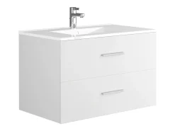 Móvel de banheiro suspenso com cuba única, branco, 80 cm, KAYLA