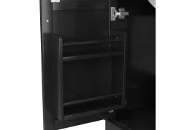 Móvel de banho de pé - con bacia de cerâmica - 1 porta e 3 gavetas - Preto​ (torneira não incluída)