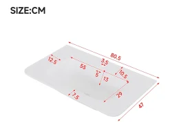 Móvel de banho suspenso - 80,5x47,5x51 cm - con bacia de cerâmica - 4 gavetas - con LED - Branco