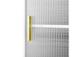 Móvel de bar de cozinha extensível - e rotação 360° - con tomada - con espaço de armazenamento e iluminação LED - con prateleiras laterais - Branco