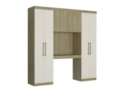 Móvel de cama ANTERO armários e gavetas C 200 cm - 2 cores