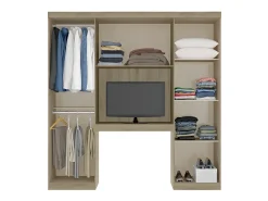 Móvel de cama ANTERO armários e gavetas C 200 cm - 2 cores