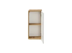 Móvel de casa de banho banho com lavatório e colunas 80 cm cor natural e branco - ARUBA