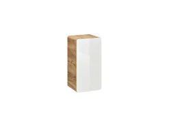 Móvel de casa de banho banho com lavatório e colunas 80 cm cor natural e branco - ARUBA