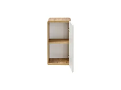 Móvel de casa de banho banho com lavatório e colunas 80 cm cor natural e branco - ARUBA