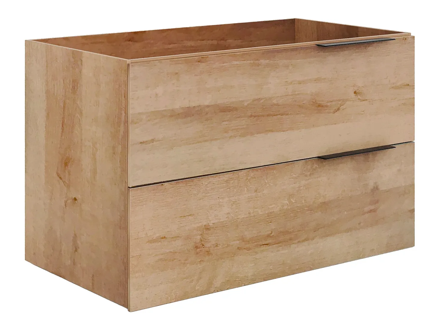 Móvel de casa de banho com lavatório simples - Cor carvalho claro natural - 80 cm - NISAYA