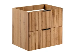 Móvel de casa de banho com lavatório e coluna, cor natural clara, 60 cm, ZEVARA