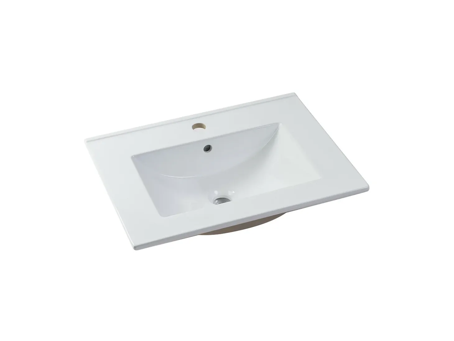 Móvel de casa de banho com lavatório e coluna, cor natural clara, 60 cm, ZEVARA