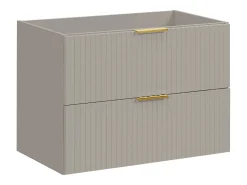 Móvel de casa de banho com lavatório de encastrar e coluna, bege, L80 cm, ZEVARA