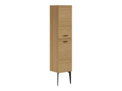 Móvel de casa de banho com pés, com lavatório redondo de pousar e coluna - 120 cm - SARONE