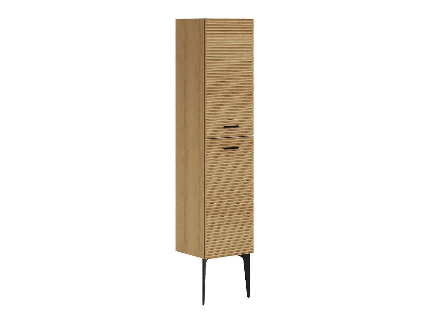 Móvel de casa de banho com pés, com lavatório redondo de pousar e coluna - 120 cm - SARONE
