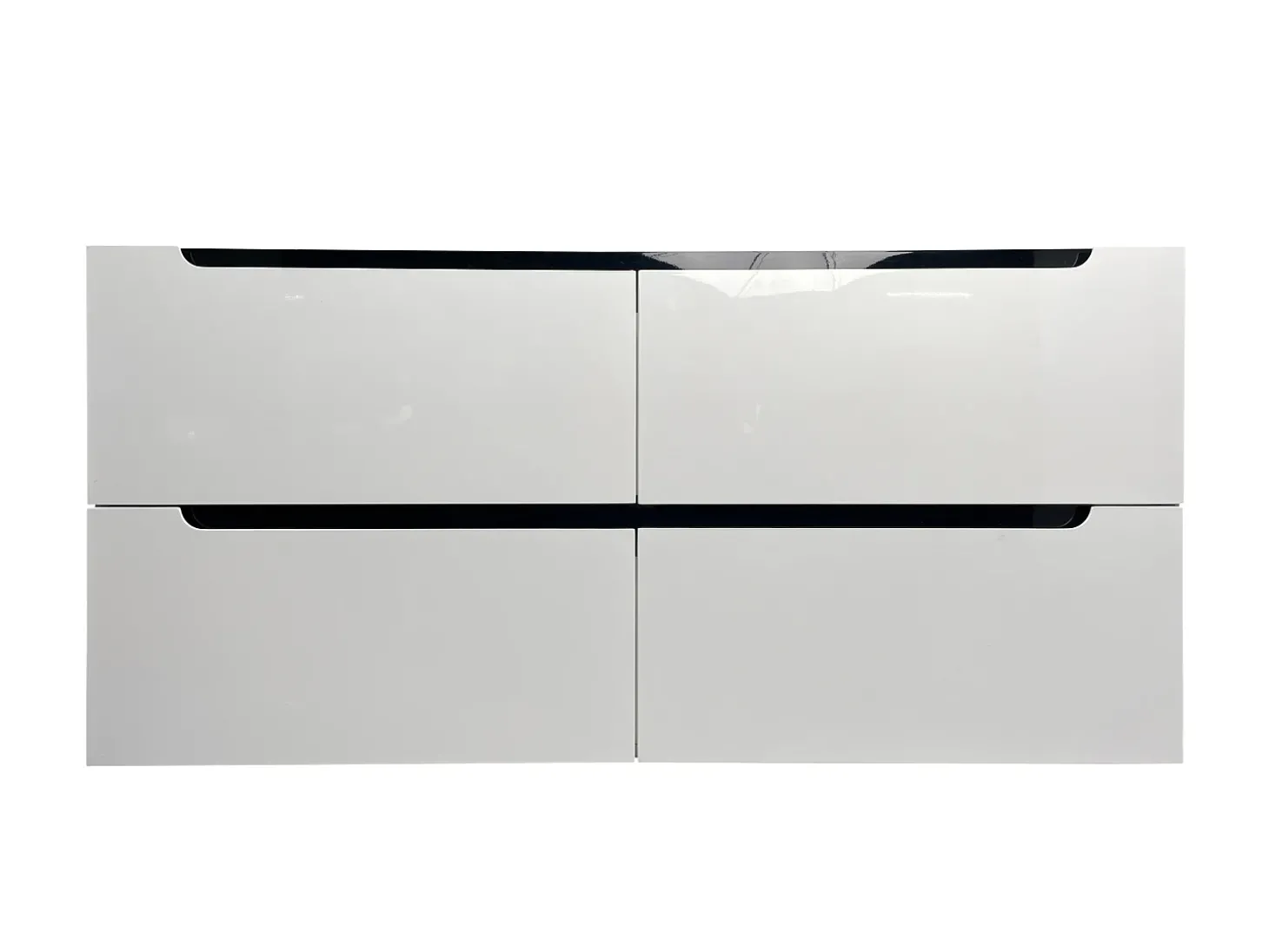 Móvel de casa de banho com lavatório duplo e coluna 120 cm branco SELITA