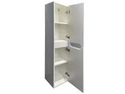 Móvel de casa de banho com lavatório duplo e coluna 120 cm branco SELITA
