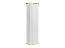 Móvel de casa de banho com lavatórios quadrados de pousar e coluna, branco, 120 cm, KELIZA