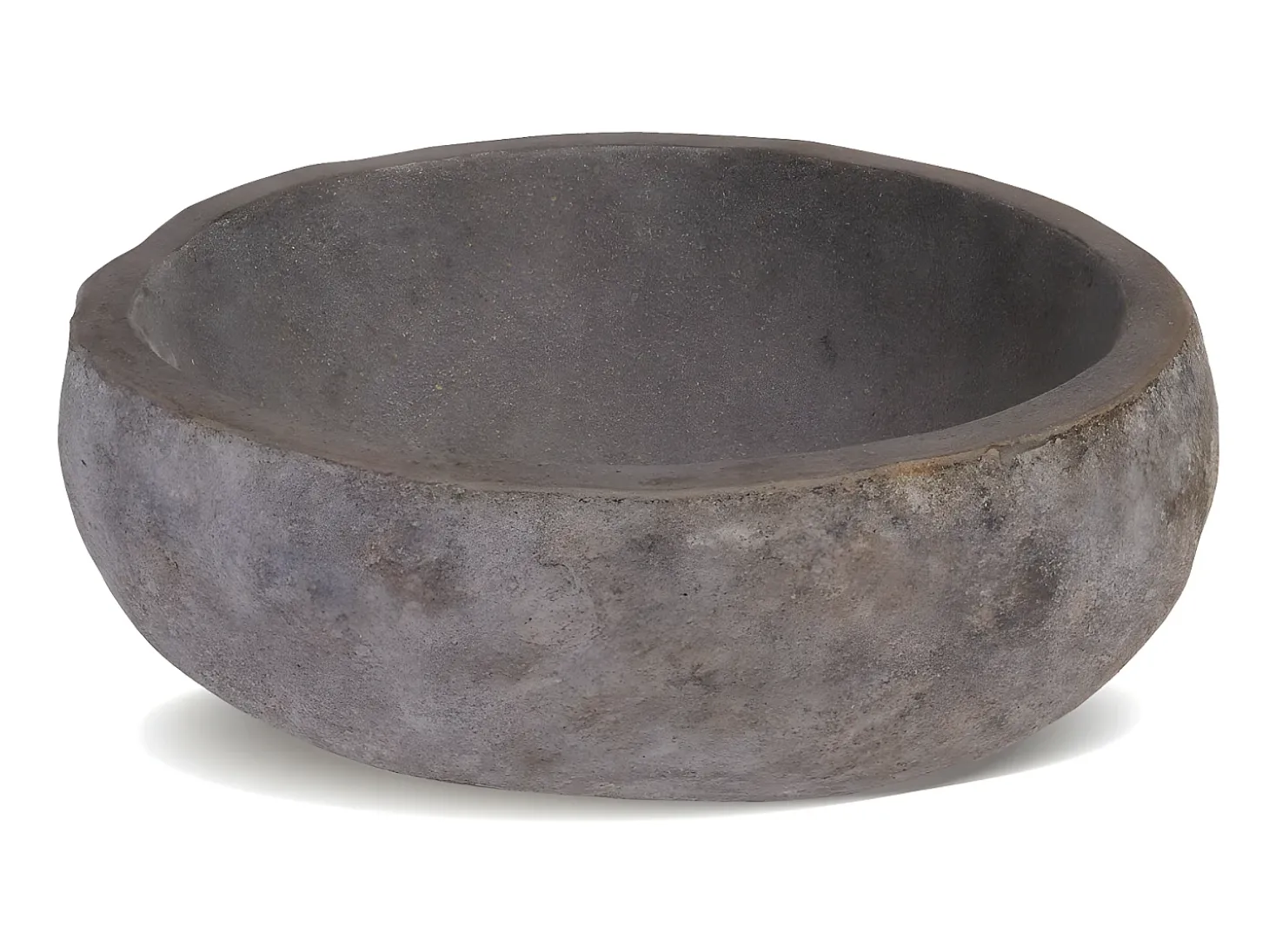 Móvel de casa de banho em teca e empalhado com lavatório de pedra cinza 90 cm MANSULAN