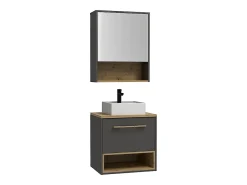 Móvel de casa de banho lavatório individual suspenso com armário de casa de banho 60 cm - YANGRA