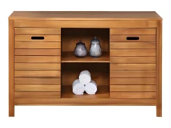 Móvel de casa de banho para colocar sob o lavatório em madeira de acácia 130 cm - PULUKAN