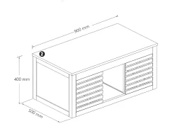 Móvel de casa de banho para colocar sob o lavatório em madeira de acácia 90 cm - PENEBEL