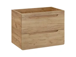 Móvel de casa de banho suspenso com lavatório de encastrar cor natural 80 cm - ARUBA