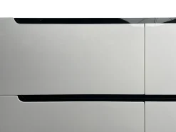 Móvel de casa de banho suspenso com lavatório duplo de encastrar branco 120 cm SELITA
